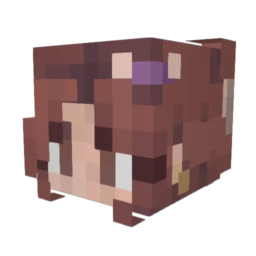 _M00NIX_ Minecraft avatar head, 3D render