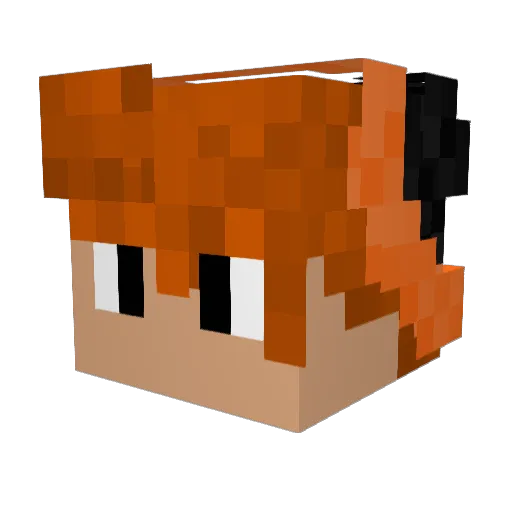 _M0k1 Minecraft avatar head, 3D render