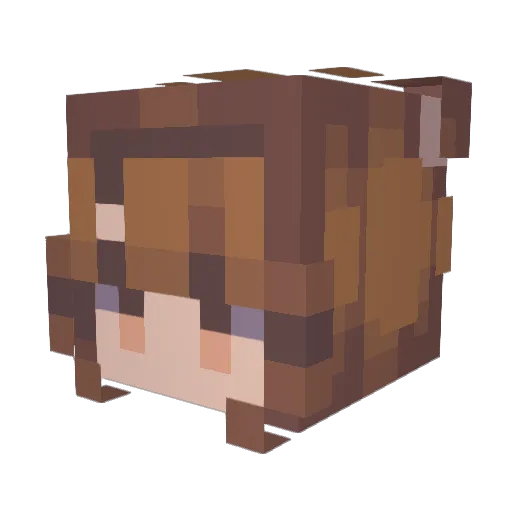_MADOG Minecraft avatar head, 3D render