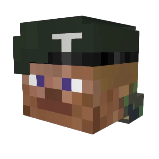 _MAZZI_ Minecraft avatar head, 3D render
