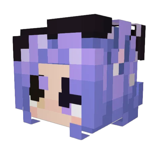 _MERIKH Minecraft avatar head, 3D render