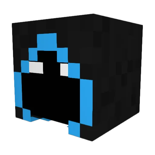 _MERKS Minecraft avatar head, 3D render