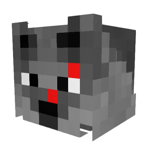 _METAL_WOLF_ Minecraft avatar head, 3D render