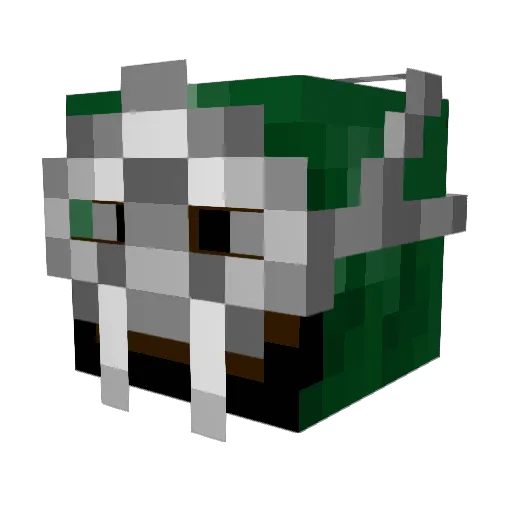 _MF_Doom Minecraft avatar head, 3D render