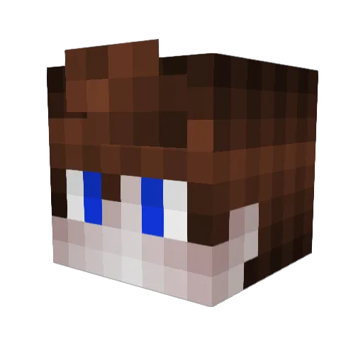 _MICROMAN_ Minecraft avatar head, 3D render