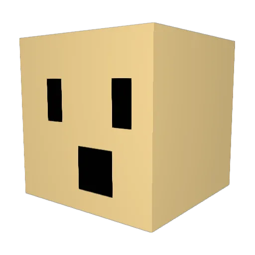 _MINECRAFT1 Minecraft avatar head, 3D render