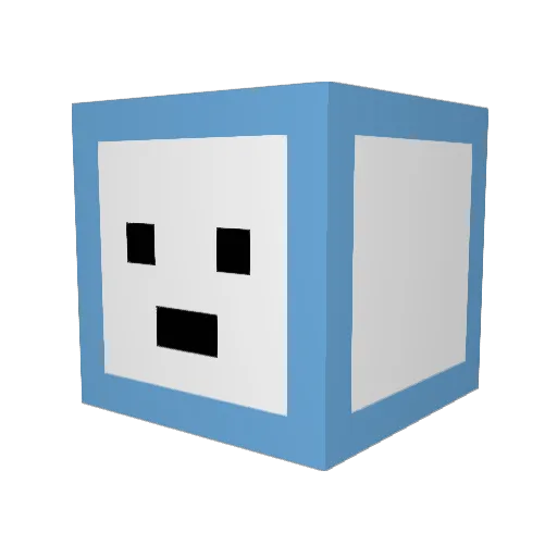 _MK7_ Minecraft avatar head, 3D render