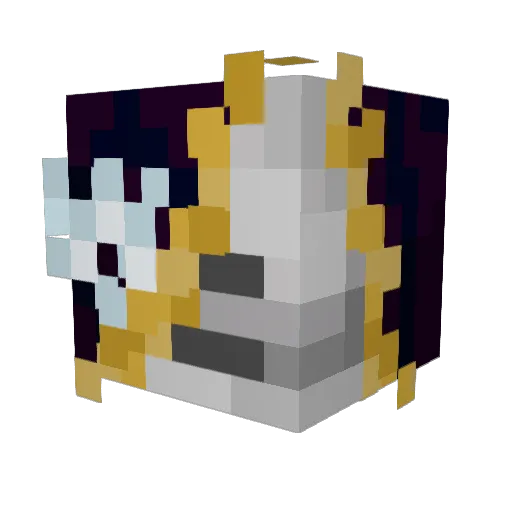 _MLX01_ Minecraft avatar head, 3D render
