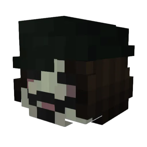 _MMertK_ Minecraft avatar head, 3D render