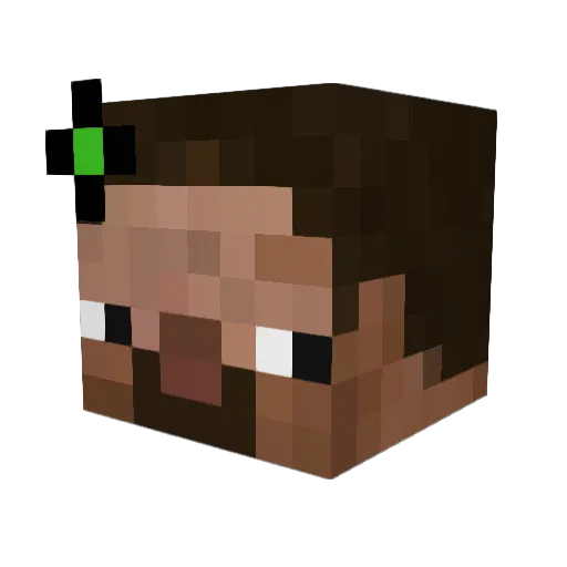 _MNST Minecraft avatar head, 3D render