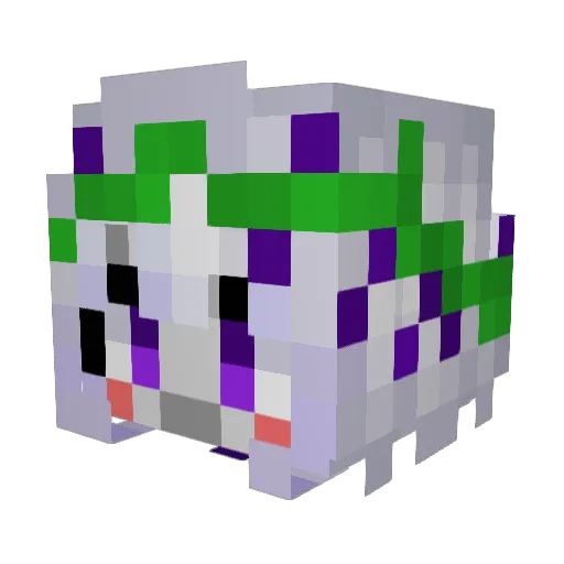 _MRCY Minecraft avatar head, 3D render