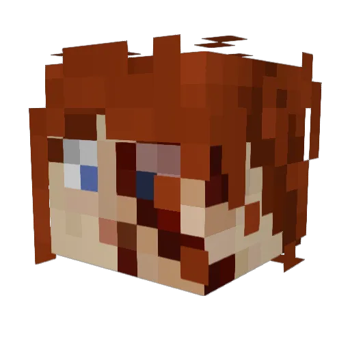 _Ma0am_ Minecraft avatar head, 3D render