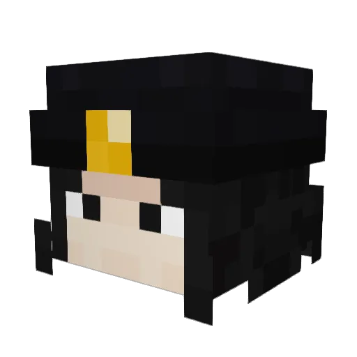 _MacArthur Minecraft avatar head, 3D render