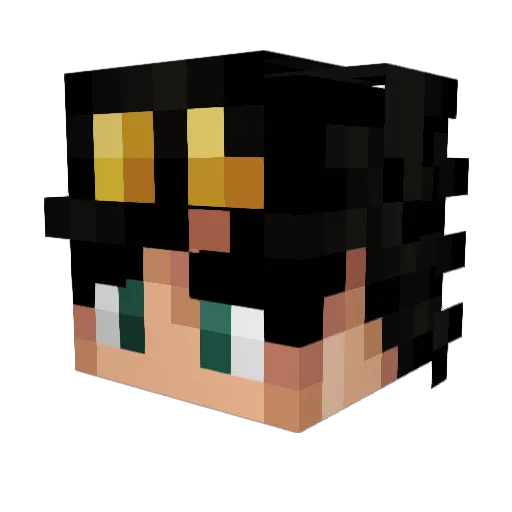 _Mackodinio_ Minecraft avatar head, 3D render