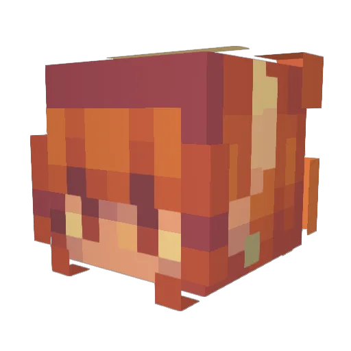 _MagmaBlock_ Minecraft avatar head, 3D render