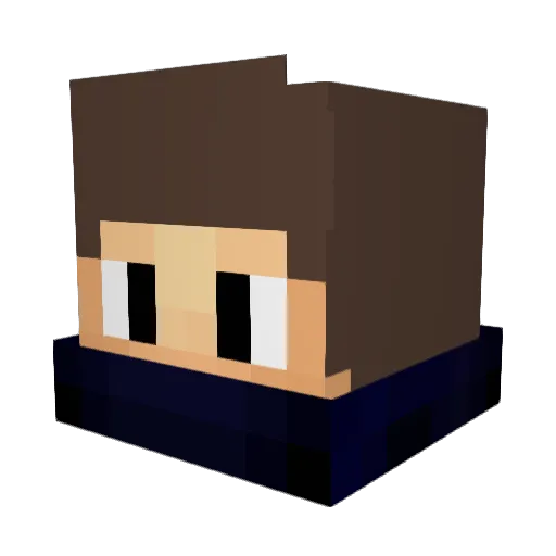 _Mairy Minecraft avatar head, 3D render