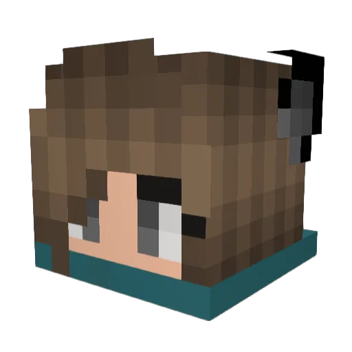 _Maiya_ Minecraft avatar head, 3D render