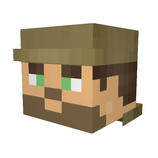 _Maj_ Minecraft avatar head, 3D render