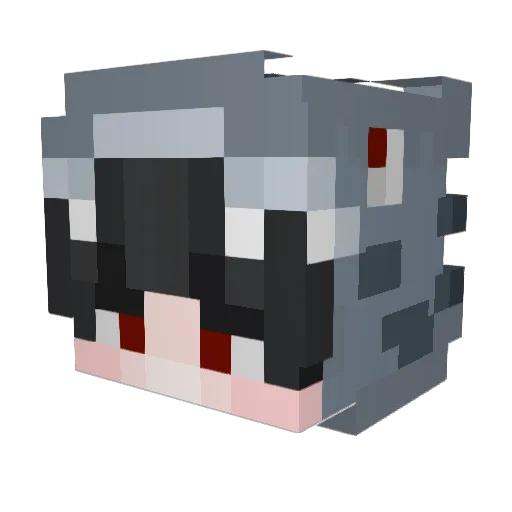 _Makot Minecraft avatar head, 3D render