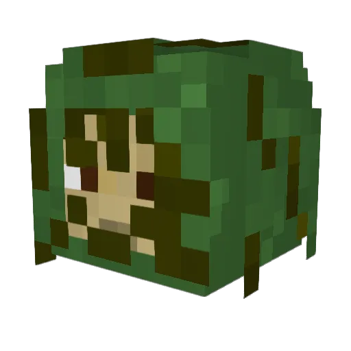 _Malachai_ Minecraft avatar head, 3D render