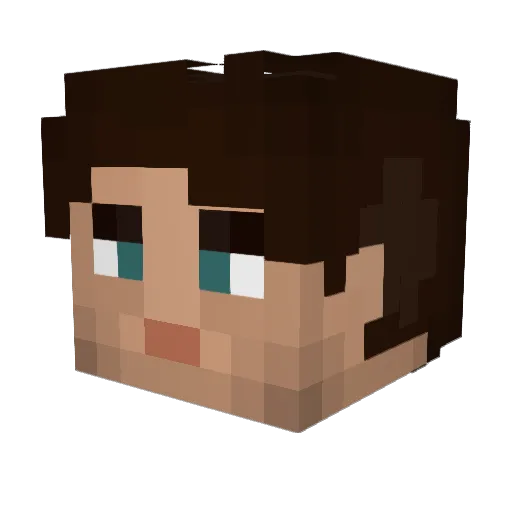_Malaky_ Minecraft avatar head, 3D render