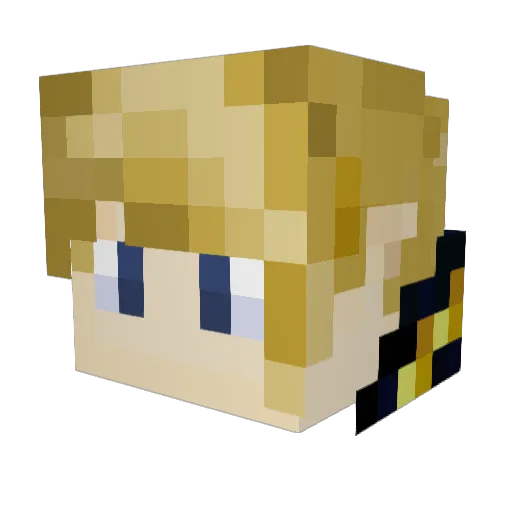 _Maleckai_ Minecraft avatar head, 3D render