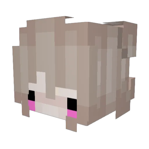 _Malino4ka_ Minecraft avatar head, 3D render