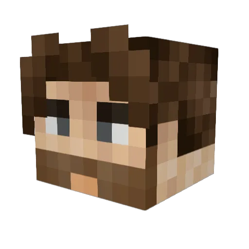 _Malkus Minecraft avatar head, 3D render