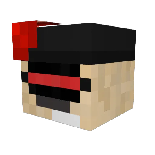 _Maluk_ Minecraft avatar head, 3D render