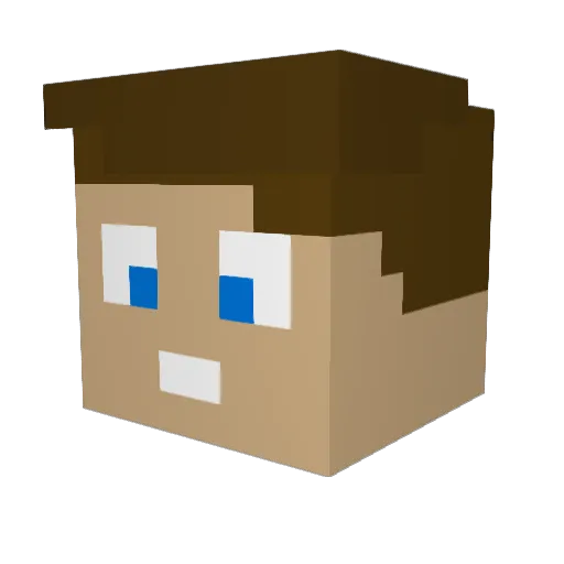 _ManInBlack Minecraft avatar head, 3D render