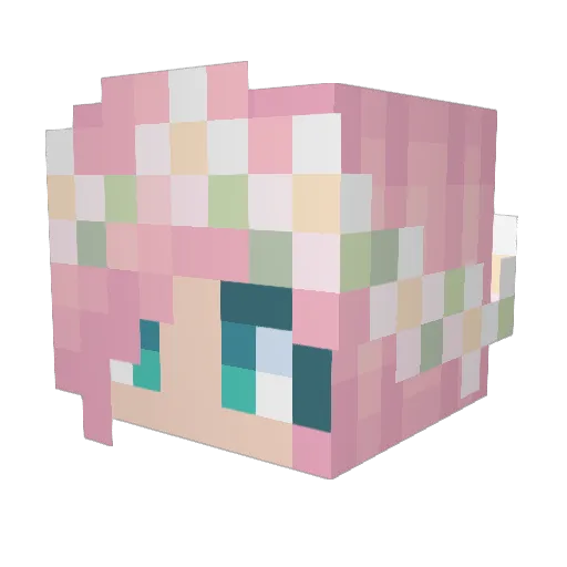 _Mandiz_ Minecraft avatar head, 3D render
