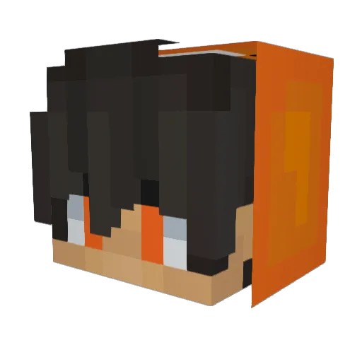 _Manu14_ Minecraft avatar head, 3D render
