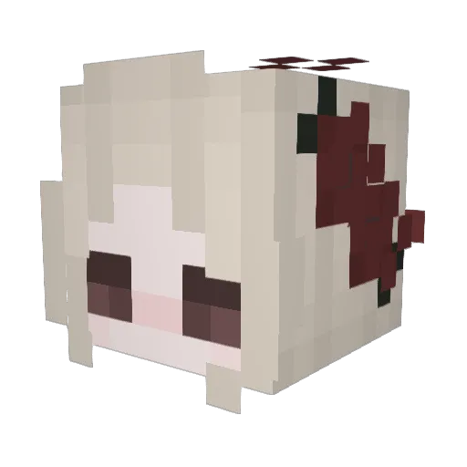 _Marabella_ Minecraft avatar head, 3D render