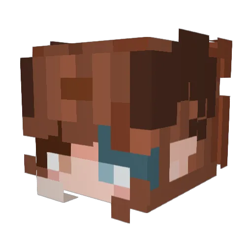 _Marbee Minecraft avatar head, 3D render