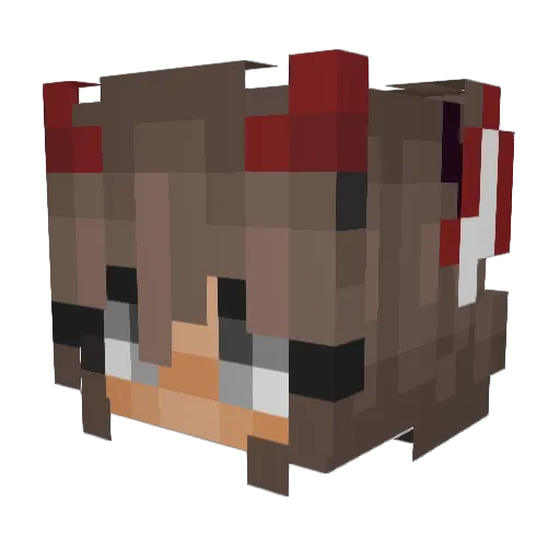 _Marikaaa Minecraft avatar head, 3D render