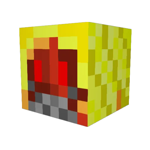 _Mario64_ Minecraft avatar head, 3D render