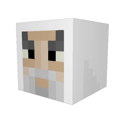 _Mario_G Minecraft avatar head, 3D render