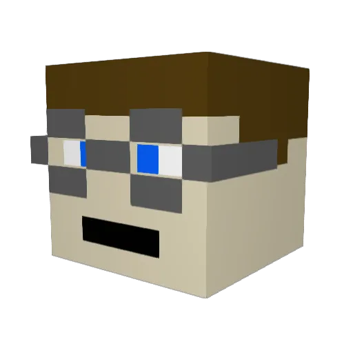 _Mark__Rutte_ Minecraft avatar head, 3D render