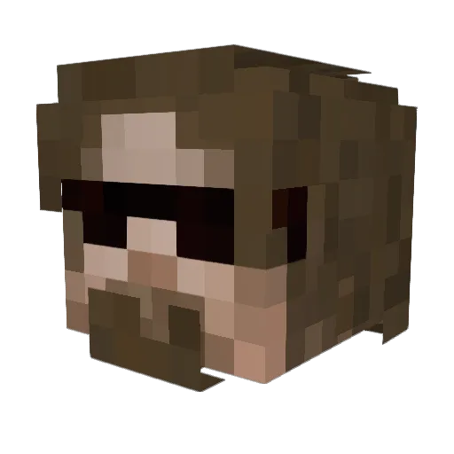 _Mark_it_Zero_ Minecraft avatar head, 3D render