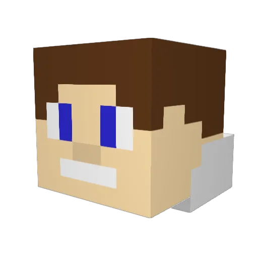 _Markoh Minecraft avatar head, 3D render