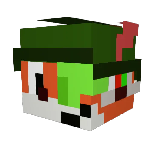 _Marksman Minecraft avatar head, 3D render