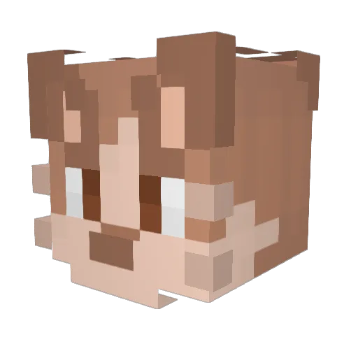 _Marlow_ Minecraft avatar head, 3D render