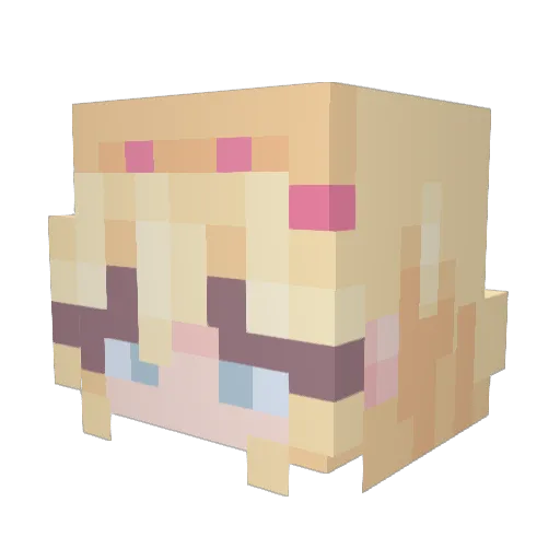 _Marmel Minecraft avatar head, 3D render