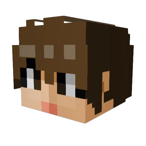 _Marsa Minecraft avatar head, 3D render