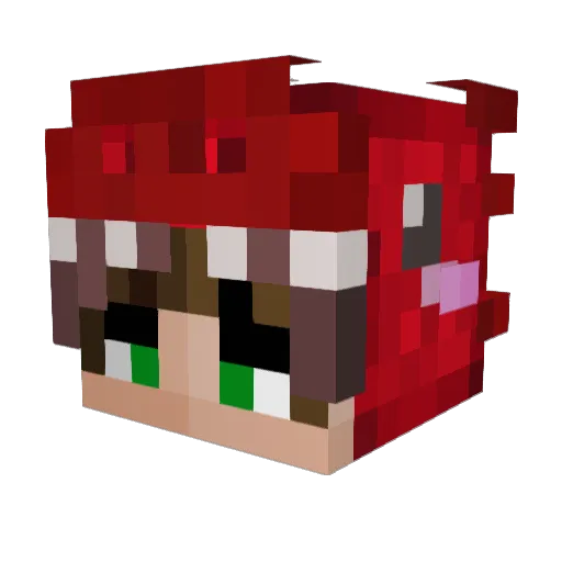 _MarshMelo_ Minecraft avatar head, 3D render