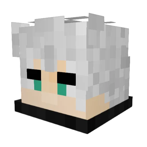 _MartinEden_ Minecraft avatar head, 3D render