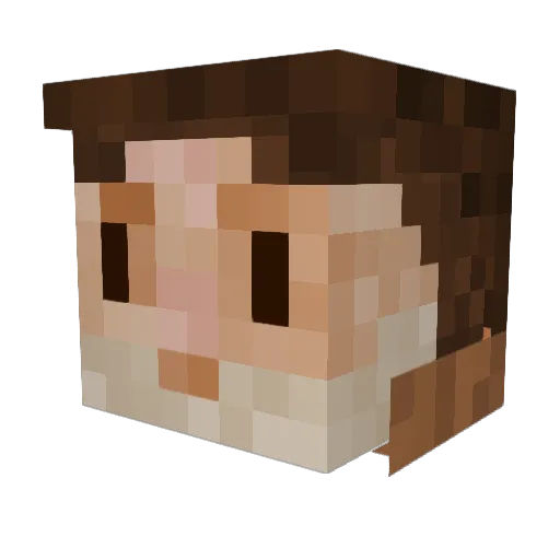 _Mashed_Potato Minecraft avatar head, 3D render