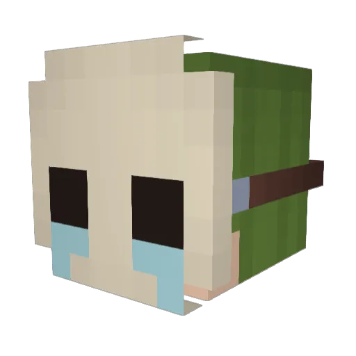 _MaskOff Minecraft avatar head, 3D render