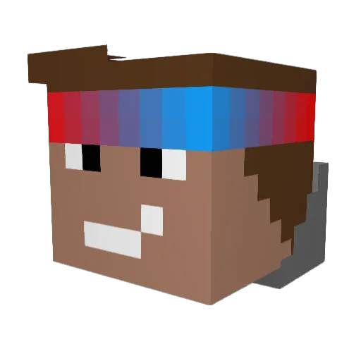 _MasterHD_ Minecraft avatar head, 3D render