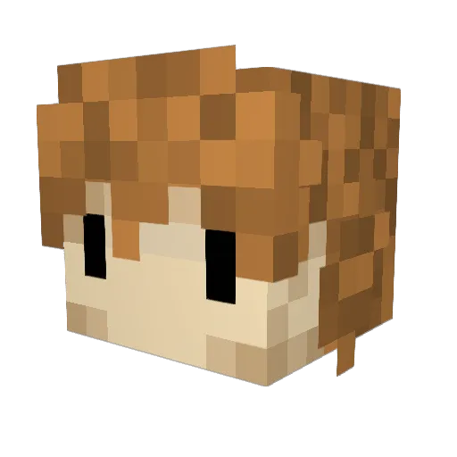 _MattDark_ Minecraft avatar head, 3D render